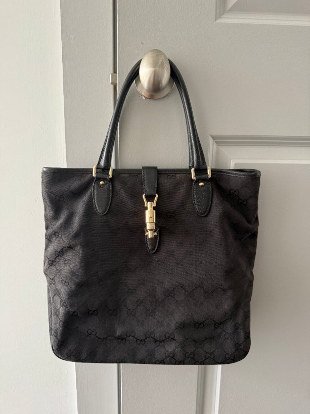Vintage Gucci GG Canvas Jackie Tote Bag